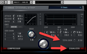 Channel Strip met Total Gain