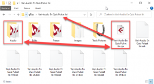 Afbeelding: Projectmap Cubase pijlen