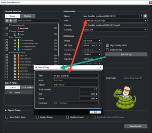 Afbeelding: Export Audio Mixdown in Cubase