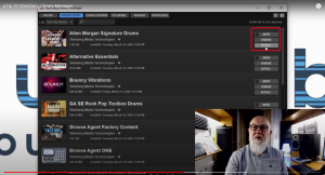 YouTube Screenshot Steinberg Library Manager