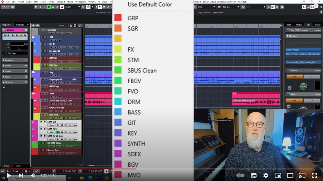 Screenshot van Youtube voor Cubase kleurt je dag YT